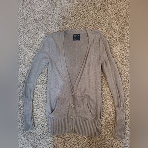 American Eagle Women's long grey cardigan size Med